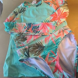 Kanu surf 🌊 girls long sleeve swimsuit w/bottom